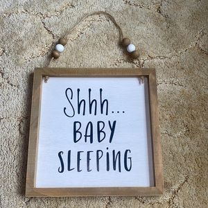 NWT Shhh…Baby Sleeping Hanging Sign